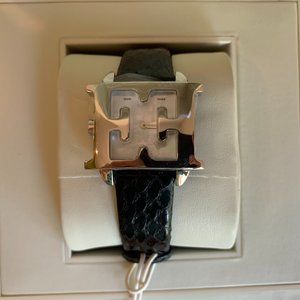 ESCADA ESTELLE BLACK LEATHER STRAP WOMEN'S WATCH